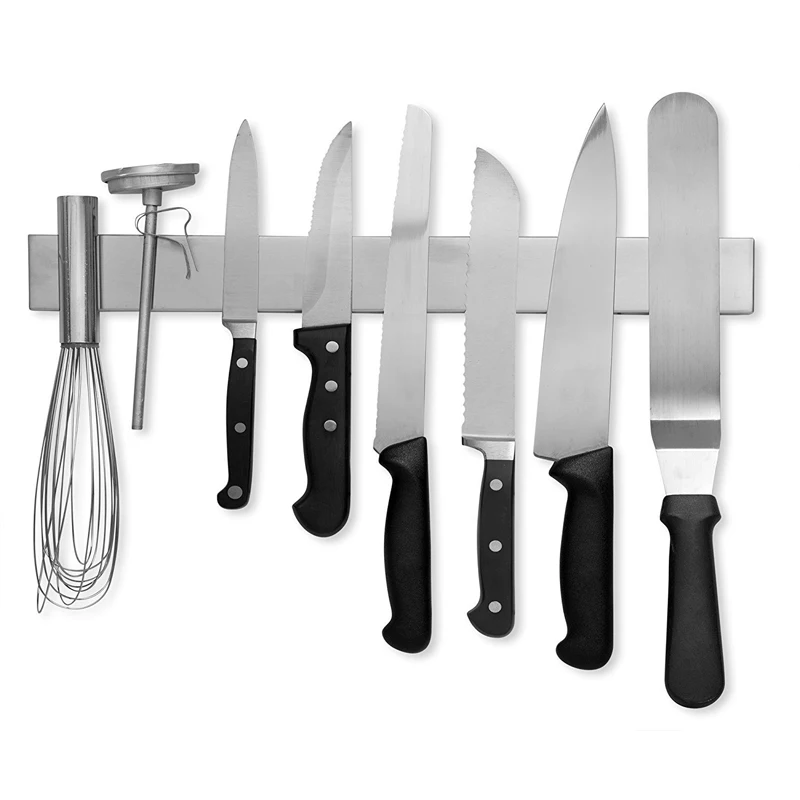 16 Inch Stainless Steel Magnetic Knife Bar with Multipurpose Use as Knife Holder,Knife Rack,Knife Strip, Kitchen Utensil Holder
16 Inch Stainless Steel Magnetic Knife Bar with Multipurpose Use as Knife Holder,Knife Rack,Knife Strip, Kitchen Utensil Holder