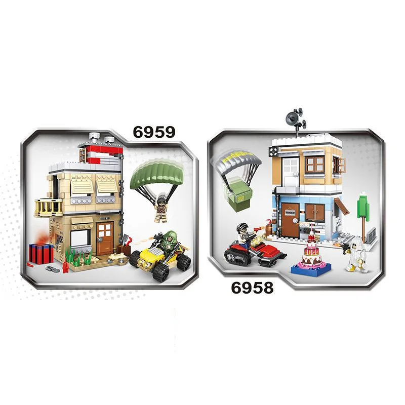 Military game PUBG Attack town Battlefield scenes batisbricks 2in1 building block army figures weapon Parachute brick toys
Military game PUBG Attack town Battlefield scenes batisbricks 2in1 building block army figures weapon Parachute brick toys
