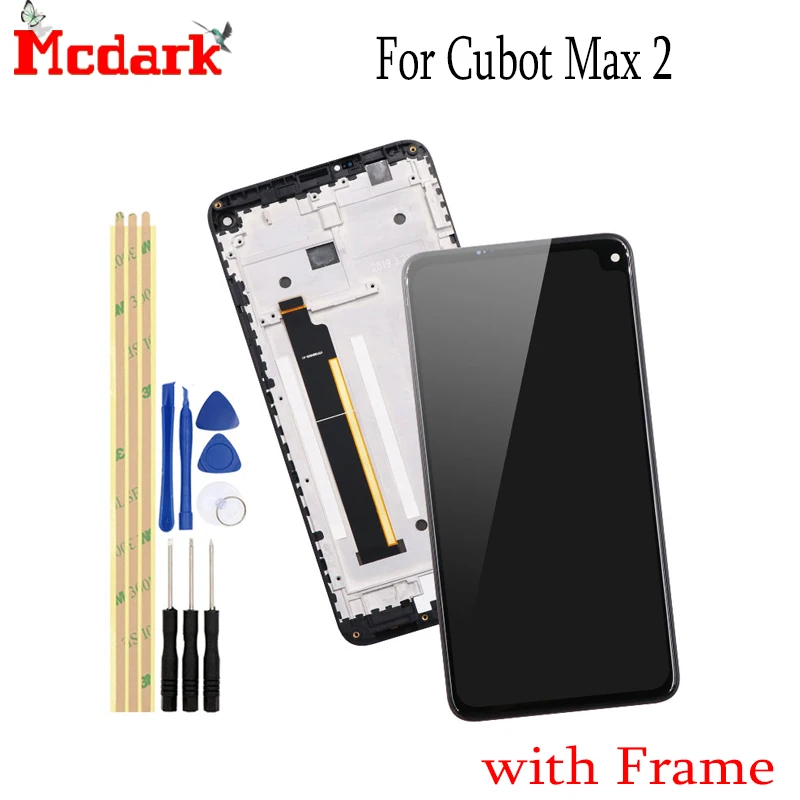 ЖК дисплей Экран для Cubot Max 2 6 8 дюймов Дисплей + сенсорный экран смартфона запасные
