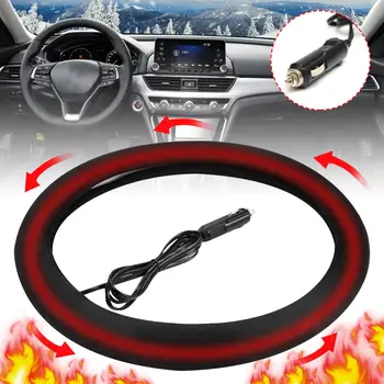 12V 38cm Anti-Slip Heated/non-heated Universal Car Steering-wheel Cover Car-styling Sport Auto Wheel Covers Auto Accessories
12V 38cm Anti-Slip Heated/non-heated Universal Car Steering-wheel Cover Car-styling Sport Auto Wheel Covers Auto Accessories