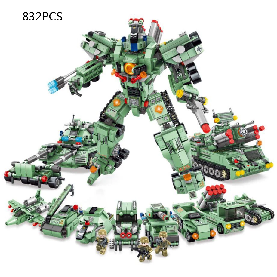 Future military vehicle 8in1 tank super Transformation robot block army figures mini speedboat fighter Armored car bricks toys
Future military vehicle 8in1 tank super Transformation robot block army figures mini speedboat fighter Armored car bricks toys