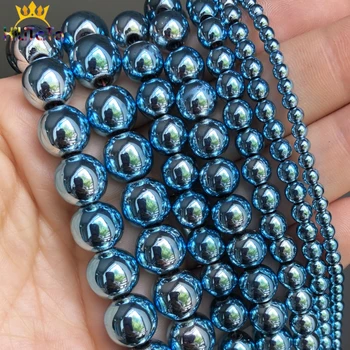 Light Blue Plated Hematite Stone Beads Natural Loose Round Beads For Jewelry DIY Making Bracelet Accessories 15'' 3 4 6 8 10mm
Light Blue Plated Hematite Stone Beads Natural Loose Round Beads For Jewelry DIY Making Bracelet Accessories 15'' 3 4 6 8 10mm