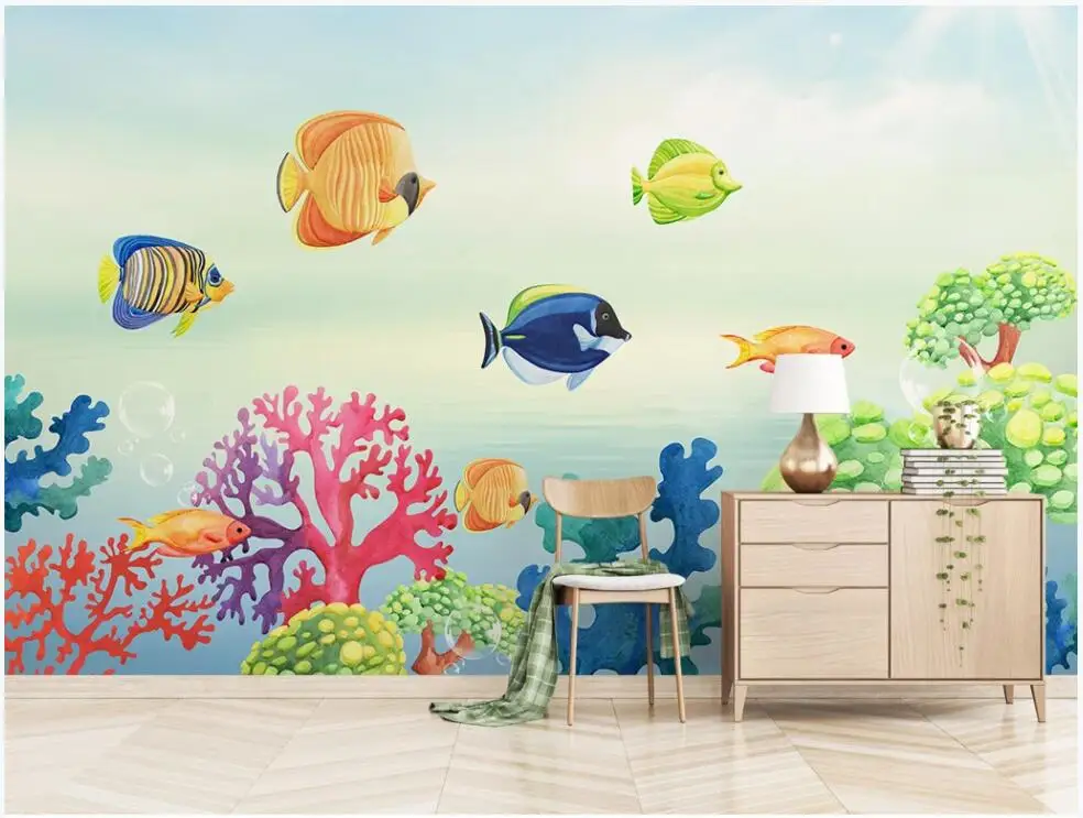 custom photo 3d wallpaper Watercolor Ocean World Little Fish Children's Room home decor 3d wall murals wallpaper for walls 3 d
custom photo 3d wallpaper Watercolor Ocean World Little Fish Children's Room home decor 3d wall murals wallpaper for walls 3 d