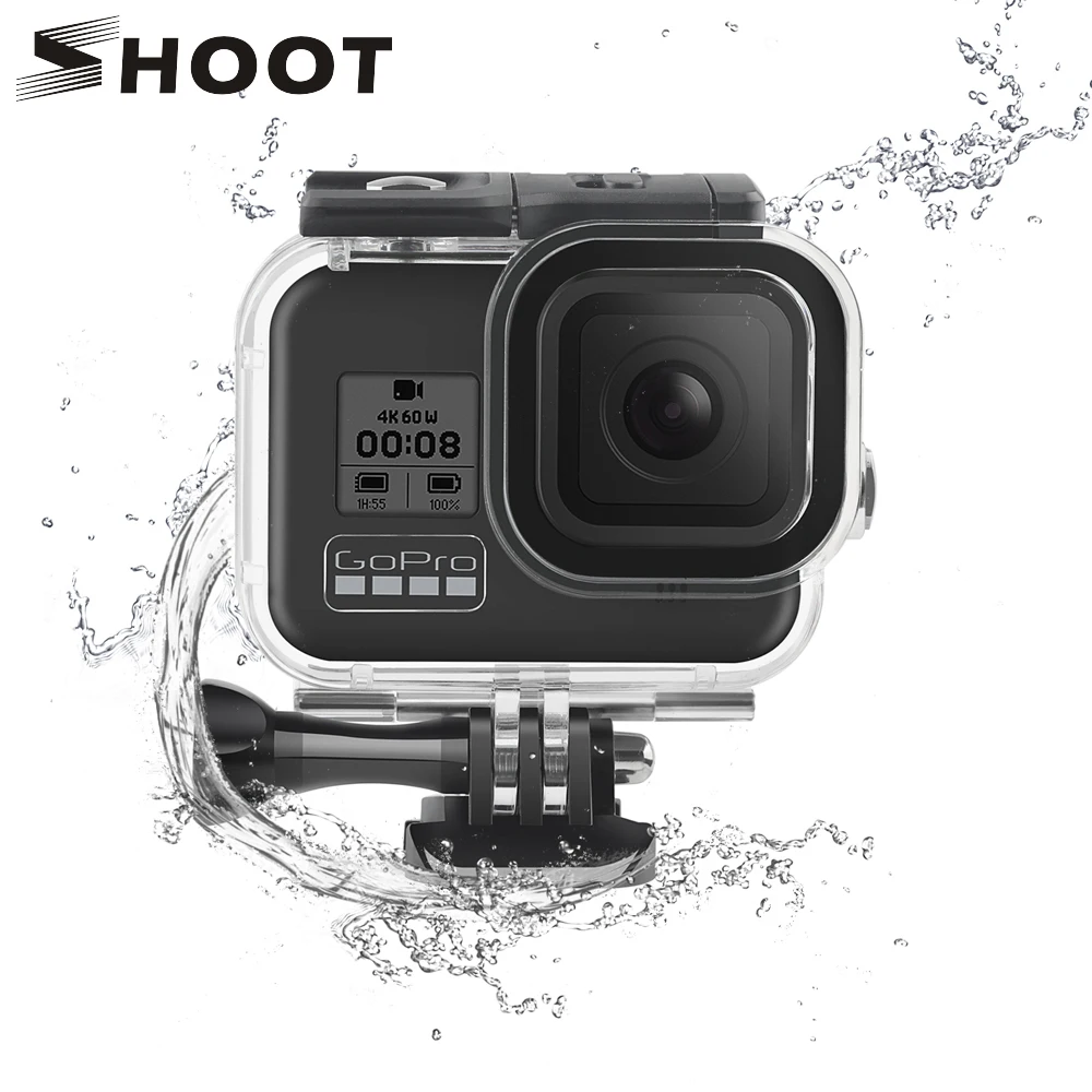 SHOOT 60M Underwater Waterproof Housing Case for GoPro Hero 8 Black Camera Diving Protective Dive Cover for Go Pro 8 Accessories
SHOOT 60M Underwater Waterproof Housing Case for GoPro Hero 8 Black Camera Diving Protective Dive Cover for Go Pro 8 Accessories
