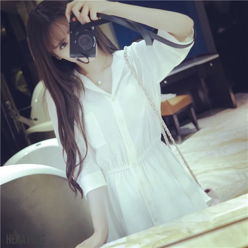 2017 New Style Slim Dress WOMEN'S Dress Students Chiffon Elegant-Slimming Shirt A- line Short Skirt
2017 New Style Slim Dress WOMEN'S Dress Students Chiffon Elegant-Slimming Shirt A- line Short Skirt