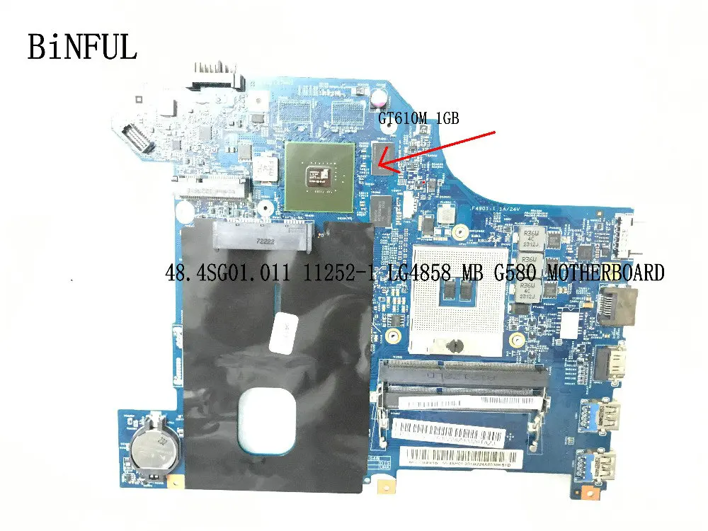 BiNFUL наличии обещанный рабочий 48.4SG01.011 LG4848 11252-1 подходит для LENOVO G580 Материнская