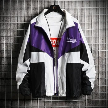 #2929 Spring Streetwear Hip Hop Jacket Windbreaker Men Spliced Color Loose Bomber Jacket Plus Size M-5XL Harajuku Casual Coat
#2929 Spring Streetwear Hip Hop Jacket Windbreaker Men Spliced Color Loose Bomber Jacket Plus Size M-5XL Harajuku Casual Coat