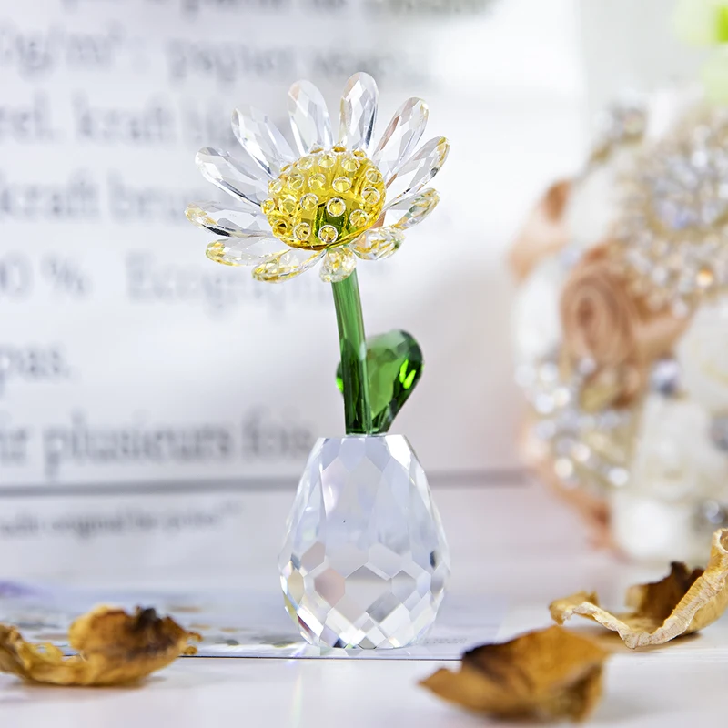 H&D Crystal Daisy Flower Dreams Figurine Ornament Paperweight Home Office Decor Souvenir Weddings Anniversaries Birthday Gifts
H&D Crystal Daisy Flower Dreams Figurine Ornament Paperweight Home Office Decor Souvenir Weddings Anniversaries Birthday Gifts