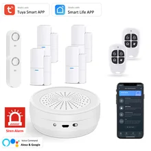 DPK2 Tuya Wireless WiFi Smart Home Alarm System 4X Door Sensor 2X Key Fob 2X Water Leakage Sensor Works with Alexa Google System
DPK2 Tuya Wireless WiFi Smart Home Alarm System 4X Door Sensor 2X Key Fob 2X Water Leakage Sensor Works with Alexa Google System