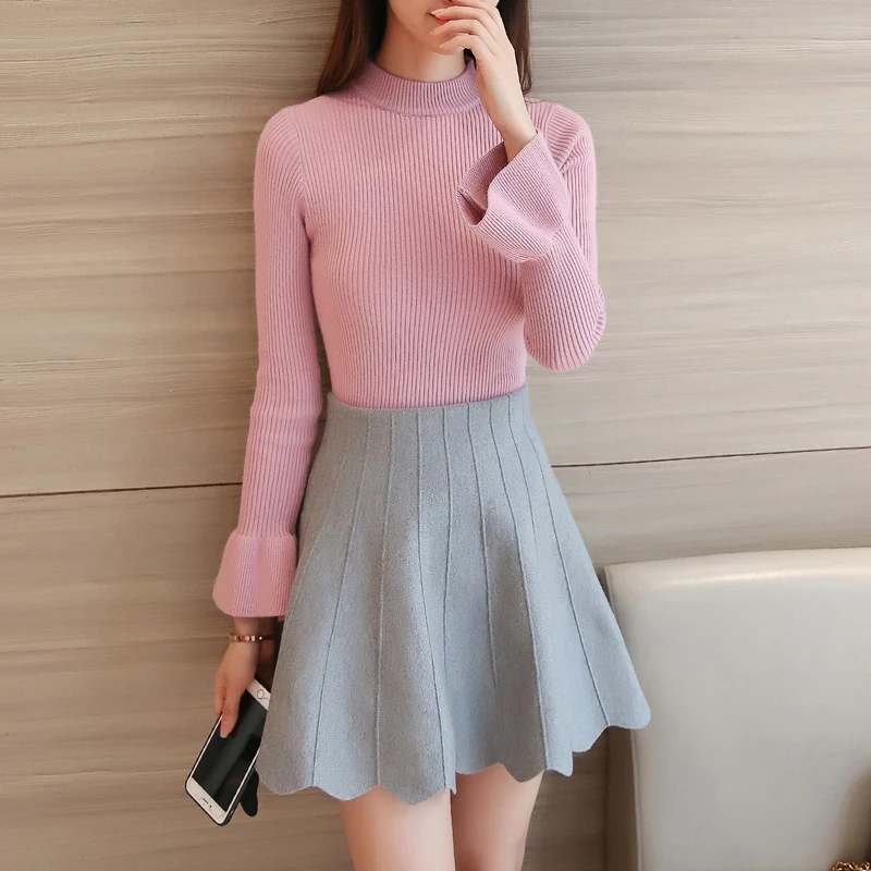 Autumn Sweater Women Trumpet sleeves Tight Slim Sexy 2019 Knitted Pullover Sweaters Winter Korean style Ladies Bottoming shirt
Autumn Sweater Women Trumpet sleeves Tight Slim Sexy 2019 Knitted Pullover Sweaters Winter Korean style Ladies Bottoming shirt