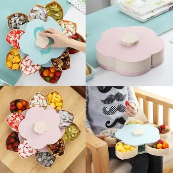 Petal-Shape Rotating Snack Box Candy Tray Food Storage Box Dried Fruit Organizer Necessary Household Admission Supplies
Petal-Shape Rotating Snack Box Candy Tray Food Storage Box Dried Fruit Organizer Necessary Household Admission Supplies