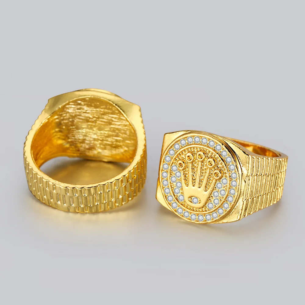 Personality Gold Plated Crown Ring Iced Out Rhinestone Men Women' Party Ring Punk Biker Ring Unisex Hip Hop Jewelry Lover's Gift
Personality Gold Plated Crown Ring Iced Out Rhinestone Men Women' Party Ring Punk Biker Ring Unisex Hip Hop Jewelry Lover's Gift