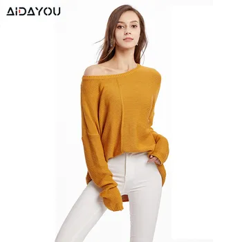 Womens knitted pullover sweater Long sleeve Loose Stripes autumn winter female jumper ladies sweater ouc300 
Womens knitted pullover sweater Long sleeve Loose Stripes autumn winter female jumper ladies sweater ouc300