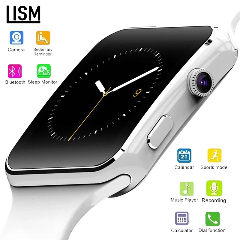 New Arrival X6 Smart Watch Men with Camera Touch Screen Support SIM TF Card Bluetooth Smartwatch men for Android Phone IOS+Box
New Arrival X6 Smart Watch Men with Camera Touch Screen Support SIM TF Card Bluetooth Smartwatch men for Android Phone IOS+Box