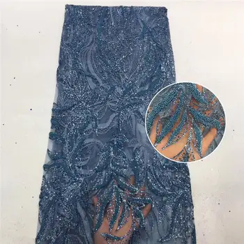 2020 high quality French sequence Nigerian sequins net African tulle mesh Composite line lace fabric for dress 5yards / lot JF12
2020 high quality French sequence Nigerian sequins net African tulle mesh Composite line lace fabric for dress 5yards / lot JF12