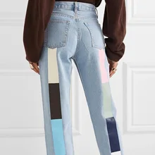 Printed Stitching High Waist Loose Straight-leg Cotton Women's Jeans Spring and Summer Streetwear Zipper Trousers Women's Jeans
Printed Stitching High Waist Loose Straight-leg Cotton Women's Jeans Spring and Summer Streetwear Zipper Trousers Women's Jeans