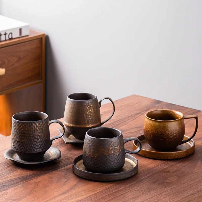 Gilt Glaze Coffee Cup Japanese Cup and Saucer Set Creative Personality Milk Cup Office Household Stoneware Water Cup Mug
Gilt Glaze Coffee Cup Japanese Cup and Saucer Set Creative Personality Milk Cup Office Household Stoneware Water Cup Mug