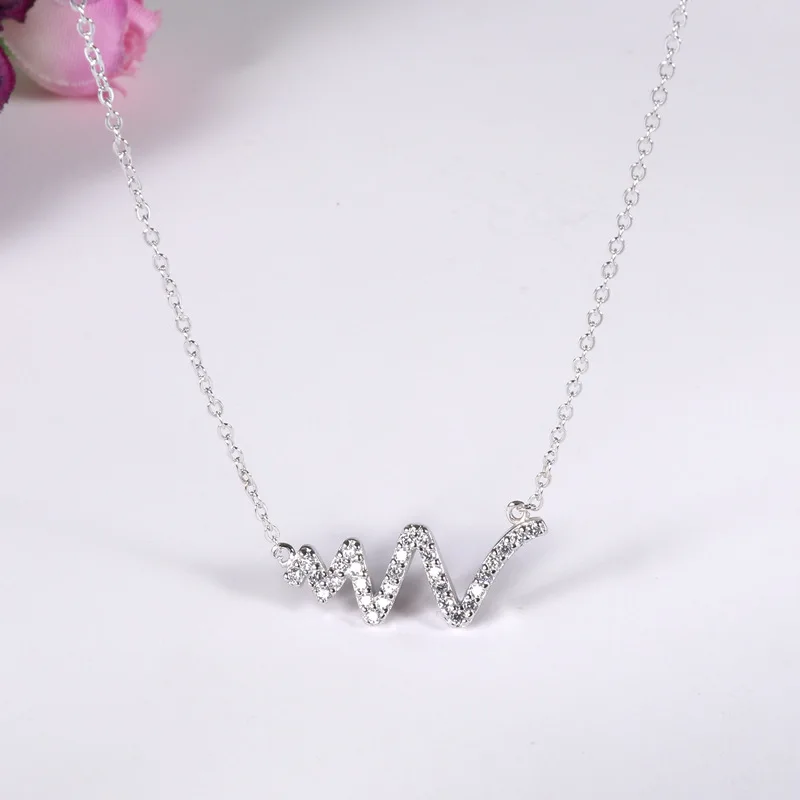Korean-style Heart Rate Lettered Music Notes Necklace Women's Electrocardiogram Choker Beating Pendant Glorious Sets of Chain
Korean-style Heart Rate Lettered Music Notes Necklace Women's Electrocardiogram Choker Beating Pendant Glorious Sets of Chain