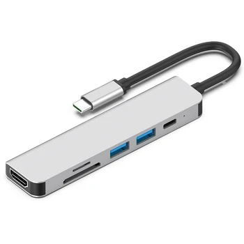 6 in 1 Portable USB 3.0 High Speed Ports Type-C Hub Usb-C to 4K HDMI Laptop PD Charging SD TF Card Reader
6 in 1 Portable USB 3.0 High Speed Ports Type-C Hub Usb-C to 4K HDMI Laptop PD Charging SD TF Card Reader