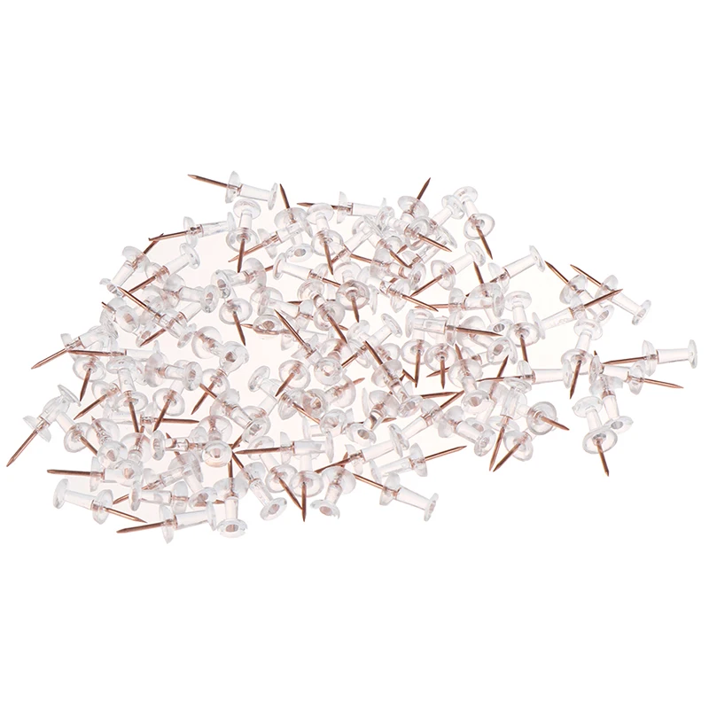 100pcs Transparent Rose Gold Push Pins Thumb Thumbtack Board Pins Drawing Photo Wall Studs Office School Supplies
100pcs Transparent Rose Gold Push Pins Thumb Thumbtack Board Pins Drawing Photo Wall Studs Office School Supplies