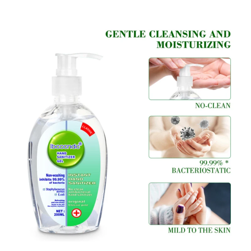 

200ml Effective Disinfection Portable Hand Cleaner Sanitizer Hand Soaps Disposable Rinse Free Hand Sanitizer Gel Hand Wash Gel