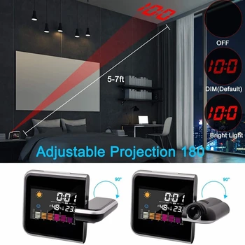 LED Digital Alarm Clock Projector Bedroom Laser Clocks Projector Date Temperature Humidity Display Clock Table Desk Home Decor
LED Digital Alarm Clock Projector Bedroom Laser Clocks Projector Date Temperature Humidity Display Clock Table Desk Home Decor