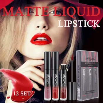 3 Color Liquid Lipstick Waterproof Mate Red Lip Long Lasting Makeup Metallic Gloss Make Up Nude Lip Stick Matte Lipstick
3 Color Liquid Lipstick Waterproof Mate Red Lip Long Lasting Makeup Metallic Gloss Make Up Nude Lip Stick Matte Lipstick
