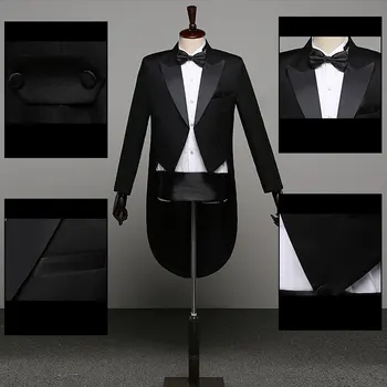 Tuxedo Dress XS-XL Men Classic Black Shiny Lapel Tail Coat Tuxedo Wedding Groom Stage Singer 2-Piece Suits Dress Coat Tails 2020
Tuxedo Dress XS-XL Men Classic Black Shiny Lapel Tail Coat Tuxedo Wedding Groom Stage Singer 2-Piece Suits Dress Coat Tails 2020