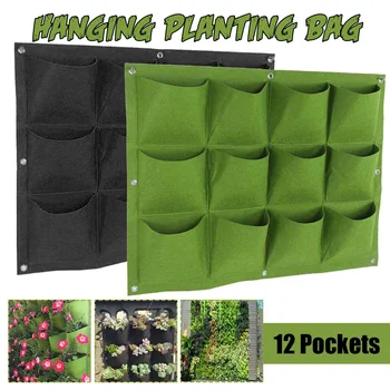 12 Pockets Wall Hanging Planting Grow Bag Wall-Mounted Vertical Garden Vegetable Flower Grow Planter Grow Bag Garden Supplies
12 Pockets Wall Hanging Planting Grow Bag Wall-Mounted Vertical Garden Vegetable Flower Grow Planter Grow Bag Garden Supplies