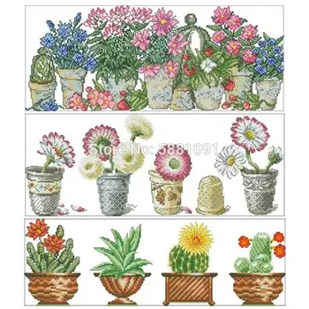 A row of flower pots patterns Counted Cross Stitch 11CT 14CT 18CT DIY Cross Stitch Kits Embroidery Needlework Sets home decor
A row of flower pots patterns Counted Cross Stitch 11CT 14CT 18CT DIY Cross Stitch Kits Embroidery Needlework Sets home decor