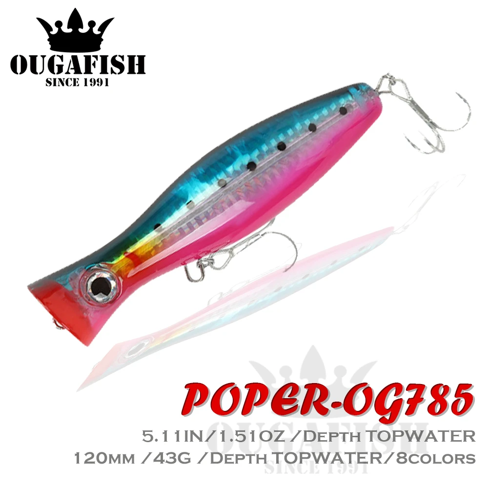 Big Popper Fishing Lure Floating Bait Weights 12cm 43g Topwater Lure Whopper Saltwater Lures Isca Artificial Articulos De Pesca
Big Popper Fishing Lure Floating Bait Weights 12cm 43g Topwater Lure Whopper Saltwater Lures Isca Artificial Articulos De Pesca