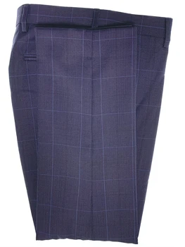 

2020 Men Fashion Navy Glen Check Windowpane Pants Tailor Made Grey Slim Fit James Bond Prince of Wales Checkered Dress Pants