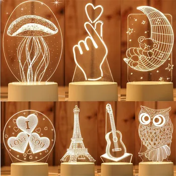 LED 3d Acrylic Night Light Sleeping Table Lamp Home Decoration Kids Bedroom Decoration New Year Christmas Gift
LED 3d Acrylic Night Light Sleeping Table Lamp Home Decoration Kids Bedroom Decoration New Year Christmas Gift
