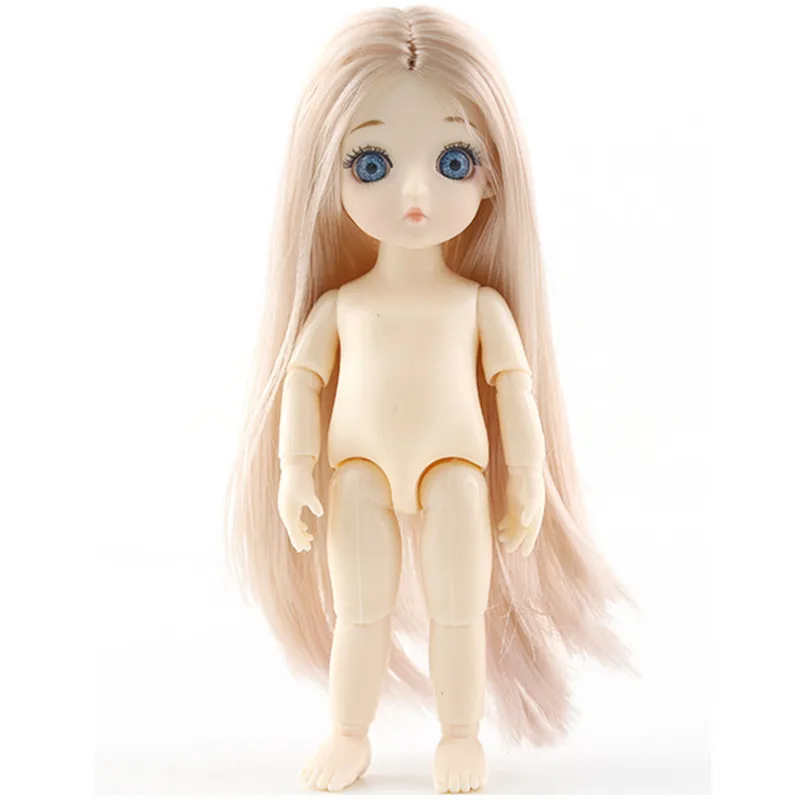1/12 BJD куклы 13 шарниров Натуральная Кожа DIY 16 см принцессы 3D глаза игрушки ручной