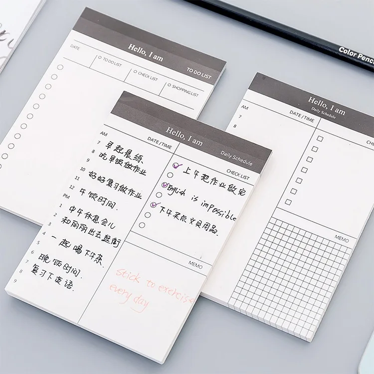 Simple agenda notepad plan portable plan this note book desktop desk schedule memo school stationery
Simple agenda notepad plan portable plan this note book desktop desk schedule memo school stationery