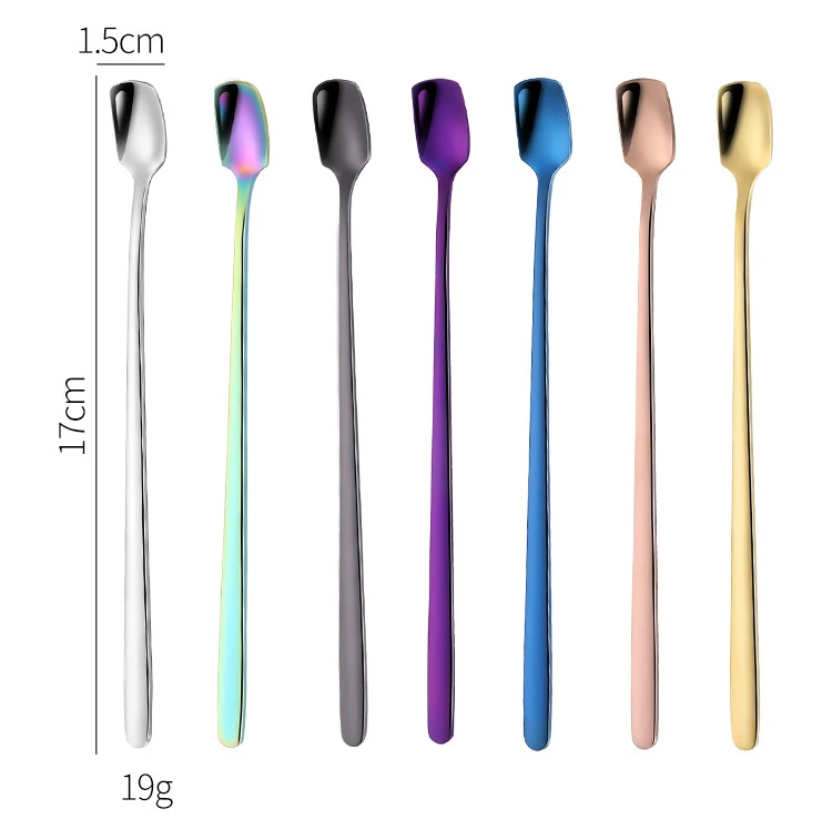 Description Picture 3 of item304 Stainless steel dinnerware set spoon tea spoon Dessert coffee ice cream spoons Kitchen accessories Bar tools new long handle