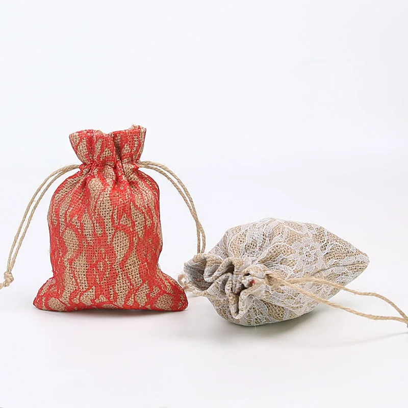 9 * 12cm lace linen gift Drawstring bag banquet packaging candy bunch pocket party supplies packaging storage bag 20pcs
9 * 12cm lace linen gift Drawstring bag banquet packaging candy bunch pocket party supplies packaging storage bag 20pcs