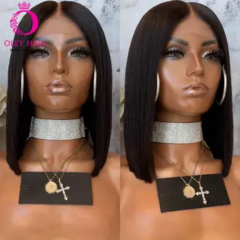 OLEY Hair Heat Resistant Platinum Blonde Synthetic Lace Front Wig Glueless Short Black Bob Wig High Density Wigs For Black Women
OLEY Hair Heat Resistant Platinum Blonde Synthetic Lace Front Wig Glueless Short Black Bob Wig High Density Wigs For Black Women