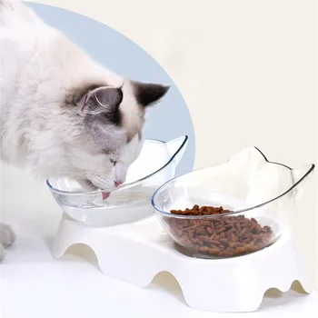 Cat Non-slip Double Bowl Dog Transparent Food Bowls With Protection Cervical Pet Food Water Bowls Puppy Feeder With Raised Stand
Cat Non-slip Double Bowl Dog Transparent Food Bowls With Protection Cervical Pet Food Water Bowls Puppy Feeder With Raised Stand