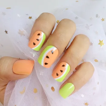 24 Pcs Summer Artificial Fake Nails Cute Watermelon False Nails With Design DIY Girl's Finger Nail Tips For Manicure Z104
24 Pcs Summer Artificial Fake Nails Cute Watermelon False Nails With Design DIY Girl's Finger Nail Tips For Manicure Z104