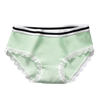 Women's Mid-waist Underwear Thread Cotton Panties With Pure Cotton And Comfortable Color Matching Lace 2020 Hot Sale
Women's Mid-waist Underwear Thread Cotton Panties With Pure Cotton And Comfortable Color Matching Lace 2020 Hot Sale