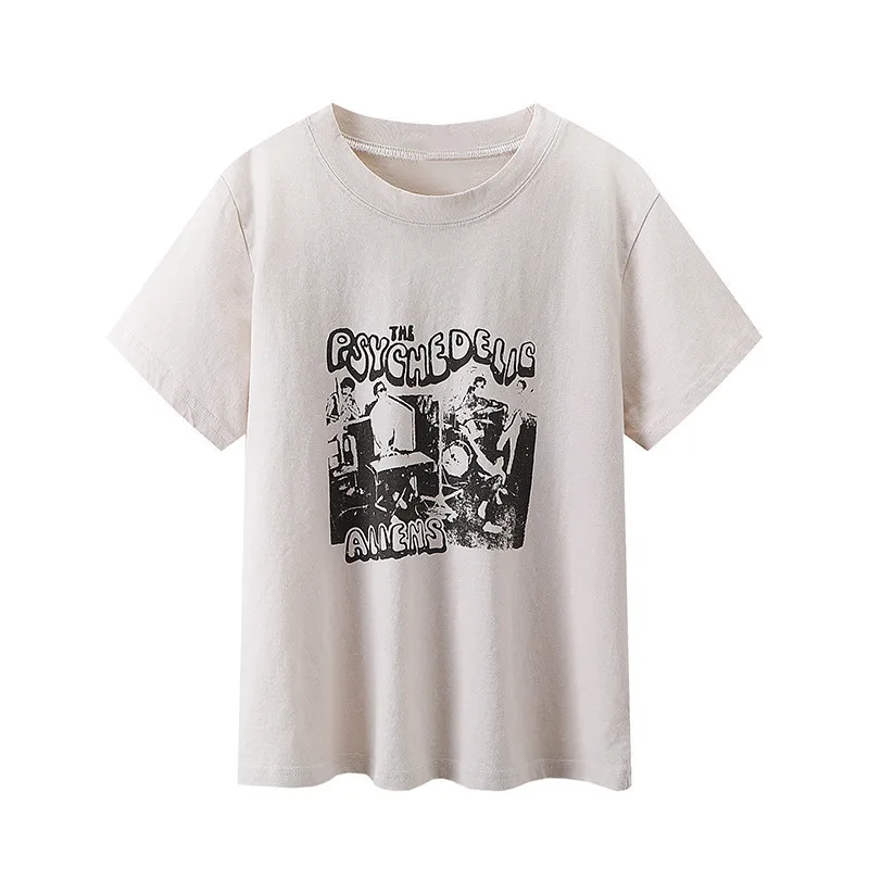 PUWD Vintage Women Soft Cotton O-neck Print T-shirt 2022 Summer Fashion Ladies Casual Streetwear Tees Girls Short Sleeve Tops
PUWD Vintage Women Soft Cotton O-neck Print T-shirt 2022 Summer Fashion Ladies Casual Streetwear Tees Girls Short Sleeve Tops