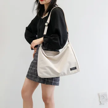 Pure color casual nylon bag shoulder ins female bag wild student large-capacity tote bag creative sen crossbody bag
Pure color casual nylon bag shoulder ins female bag wild student large-capacity tote bag creative sen crossbody bag