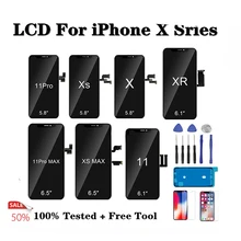 Ensemble écran tactile LCD TFT, 3D Touch AAA, haute qualité, pour iPhone X XS MAX XR X11, 100%=