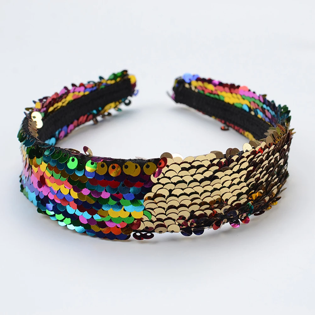 mermaid sequin headband reversible sequins padded