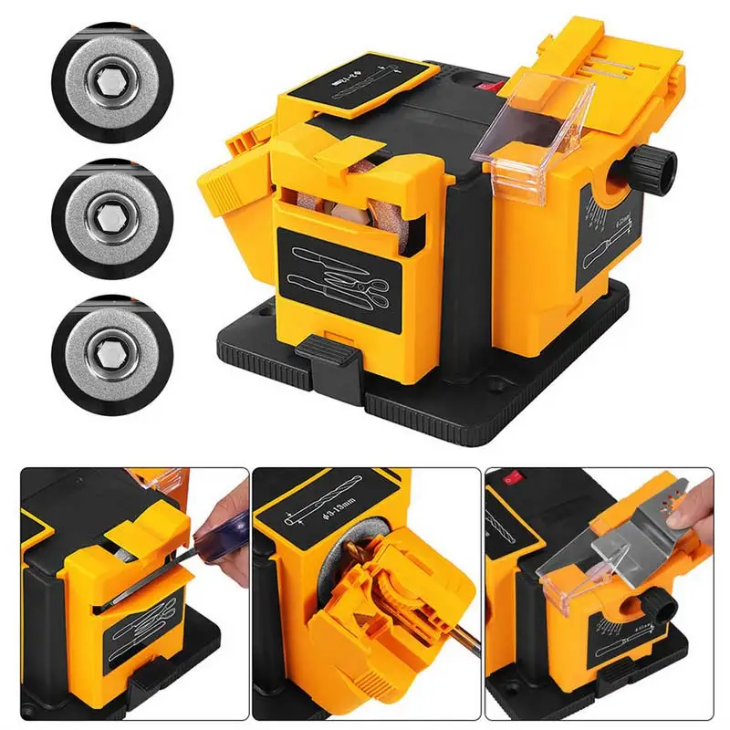 96W 3in1 Multifunction Sharpener Household Tool Drilling Sharpener for Knife Twist Drill, HSS Drill Scissor Chisel
96W 3in1 Multifunction Sharpener Household Tool Drilling Sharpener for Knife Twist Drill, HSS Drill Scissor Chisel