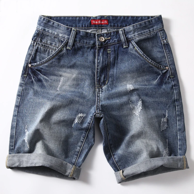 2020 Brand Classic Denim Shorts Men Summer Fashion Casual Shorts Slim Fit Ripped Blue Denim Short Jeans Clothes Mens clothing
2020 Brand Classic Denim Shorts Men Summer Fashion Casual Shorts Slim Fit Ripped Blue Denim Short Jeans Clothes Mens clothing