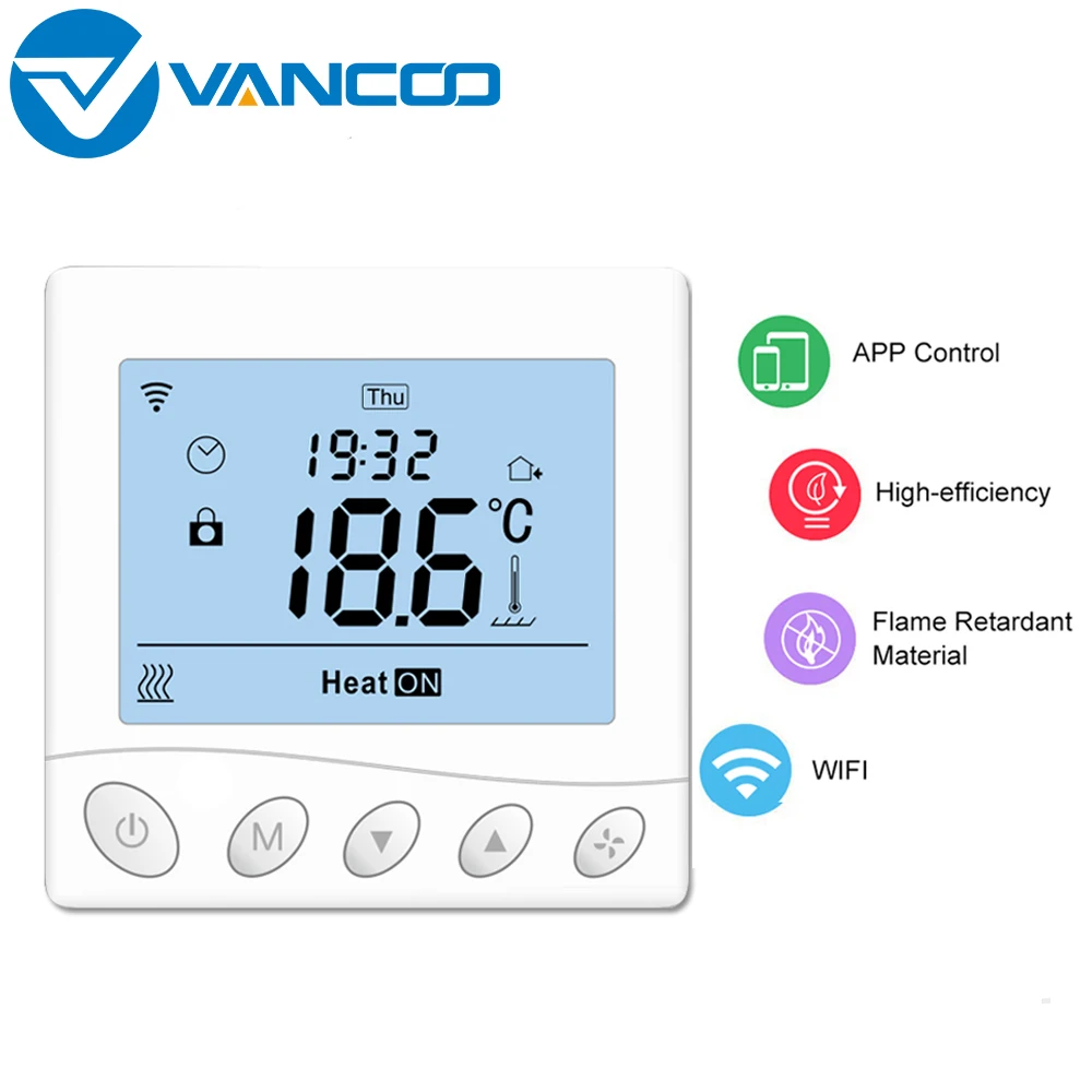 Smart Wifi Thermostat 220V LCD Display Digital Thermostat Calefaccion Gas Boiler Remote Temperature Controller
Smart Wifi Thermostat 220V LCD Display Digital Thermostat Calefaccion Gas Boiler Remote Temperature Controller