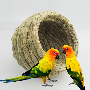 Bird's Nest Of Straw Crafts Crafts Bird Nest Artificial Weaving For The Parrot Macaw African Grays Hatching Egg Nest Pet Product 
Bird's Nest Of Straw Crafts Crafts Bird Nest Artificial Weaving For The Parrot Macaw African Grays Hatching Egg Nest Pet Product