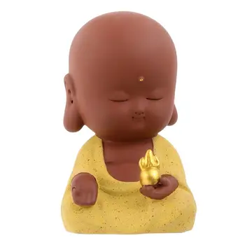 1Pc Buddha Statue Ornament Decorative Ceramics Practical Car Arrangement Little Monk Buddha Monk Statue Ornament for Home 
1Pc Buddha Statue Ornament Decorative Ceramics Practical Car Arrangement Little Monk Buddha Monk Statue Ornament for Home